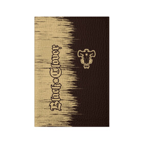 Обложка для паспорта матовая кожа с принтом Черный Клевер (Черный Бык) 2 в Белгороде, натуральная матовая кожа | размер 19,3 х 13,7 см; прозрачные пластиковые крепления | Тематика изображения на принте: anime | black | black bull | black clover | bull | clover | аниме | аста | астер | бык | клевер | черный | чёрный бык | черный клевер