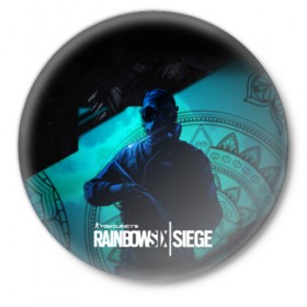 Значок с принтом Rainbow Six Siege. Thatcher в Белгороде,  металл | круглая форма, металлическая застежка в виде булавки | 