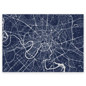 Поздравительная открытка с принтом Карта Москвы в Белгороде, 100% бумага | плотность бумаги 280 г/м2, матовая, на обратной стороне линовка и место для марки
 | capital | city | country | map | moscow | plan | rivers | roads | russia | russians | scheme | город | дороги | карта | москва | план | реки | россия | русские | столица | страна | схема
