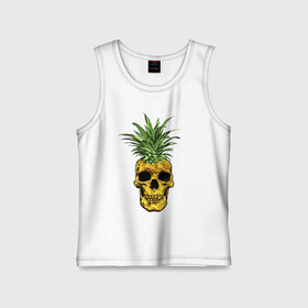 Детская майка хлопок с принтом Ананас в Белгороде,  |  | cool | creative | design | fruit | green | hype | new york | pineapple | skull | summer | supreme | vanguard | vegan | авангард | ананас | дизайн | зеленый | креатив | круто | лето | фрукт | хайп | череп