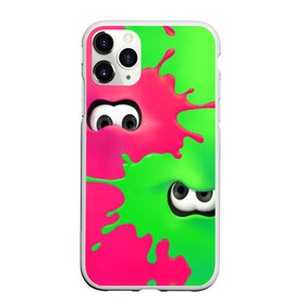 Чехол для iPhone 11 Pro Max матовый с принтом Splatoon 2 в Белгороде, Силикон |  | Тематика изображения на принте: booble gum | game | green | nintendo | pink | shooter | splatoon | switch | twitch | битва | брызги | глаза | головоногие | детям | драка | зеленый | игра | краска | краски | нинтендо | оружие | от третьего лица | розовый | стрелялки | шутер