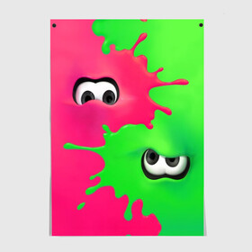 Постер с принтом Splatoon 2 в Белгороде, 100% бумага
 | бумага, плотность 150 мг. Матовая, но за счет высокого коэффициента гладкости имеет небольшой блеск и дает на свету блики, но в отличии от глянцевой бумаги не покрыта лаком | booble gum | game | green | nintendo | pink | shooter | splatoon | switch | twitch | битва | брызги | глаза | головоногие | детям | драка | зеленый | игра | краска | краски | нинтендо | оружие | от третьего лица | розовый | стрелялки | шутер