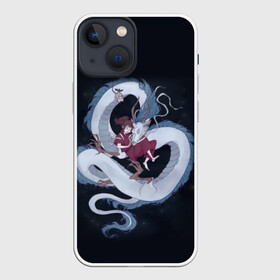 Чехол для iPhone 13 mini с принтом Нежность дракона и Тихиро в Белгороде,  |  | аниме | безликий | сэн и таинственное исчезновение тихиро | унесённые призраками | хаку | хаяо миядзаки