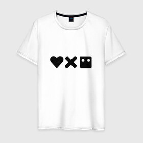 Мужская футболка хлопок с принтом LDR в Белгороде, 100% хлопок | прямой крой, круглый вырез горловины, длина до линии бедер, слегка спущенное плечо. | death | love death + robots | netflix | robots | любовь | нетфликс | роботы | сериал