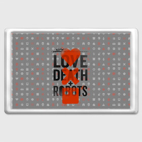 Магнит 45*70 с принтом LOVE DEATH + ROBOTS в Белгороде, Пластик | Размер: 78*52 мм; Размер печати: 70*45 | death | love death + robots | netflix | robots | любовь | нетфликс | роботы | сериал