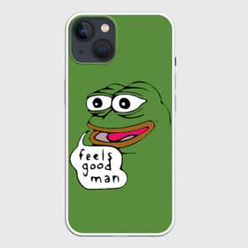 Чехол для iPhone 13 с принтом Feels Good Man в Белгороде,  |  | pepe | pepe frog | зеленая лягушка | лягушка | пепе