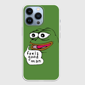 Чехол для iPhone 13 Pro с принтом Feels Good Man в Белгороде,  |  | pepe | pepe frog | зеленая лягушка | лягушка | пепе