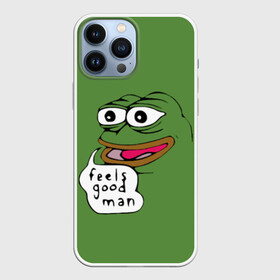 Чехол для iPhone 13 Pro Max с принтом Feels Good Man в Белгороде,  |  | pepe | pepe frog | зеленая лягушка | лягушка | пепе