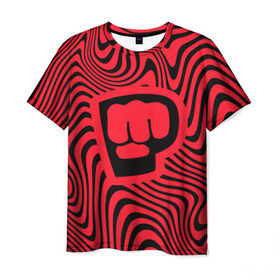 Мужская футболка 3D с принтом PewDiePie Logo в Белгороде, 100% полиэфир | прямой крой, круглый вырез горловины, длина до линии бедер | bro fist | pdp. | pewdiepie | блоггер | логотип | пьюдипай | ютуб | ютубер