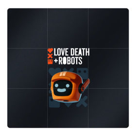 Магнитный плакат 3Х3 с принтом Love, Death & Robots в Белгороде, Полимерный материал с магнитным слоем | 9 деталей размером 9*9 см | cartoon | death | fantasy | heavy | horror | metal | miller | netflix | robots | tim | witness | любовь | миллер | мультфильм | робот | роботы | тим | ужасы | фэнтези