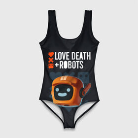 Купальник-боди 3D с принтом Love, Death & Robots в Белгороде, 82% полиэстер, 18% эластан | Круглая горловина, круглый вырез на спине | cartoon | death | fantasy | heavy | horror | metal | miller | netflix | robots | tim | witness | любовь | миллер | мультфильм | робот | роботы | тим | ужасы | фэнтези