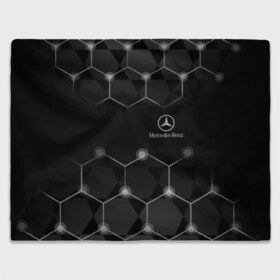 Плед 3D с принтом Mercedes в Белгороде, 100% полиэстер | закругленные углы, все края обработаны. Ткань не мнется и не растягивается | Тематика изображения на принте: amg | mercedes | авто | автомобиль | иномарка | логотип | машина | мерседес | текстура