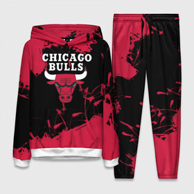 Женский костюм 3D (с толстовкой) с принтом CHICAGO BULLS в Белгороде,  |  | chicago bulls | chicago bulls jordan | nba chicago bulls | nike chicago bulls | баскетбол нба | лейкерс чикаг | нба | чикаго атланта | чикаго буллз | чикаго буллз 2019 | чикаго буллз атланта