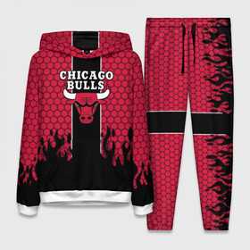 Женский костюм 3D (с толстовкой) с принтом CHICAGO BULLS в Белгороде,  |  | chicago bulls | chicago bulls jordan | nba chicago bulls | nike chicago bulls | баскетбол нба | лейкерс чикаг | нба | чикаго атланта | чикаго буллз | чикаго буллз 2019 | чикаго буллз атланта