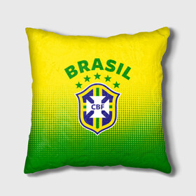 Подушка 3D с принтом Бразилия в Белгороде, наволочка – 100% полиэстер, наполнитель – холлофайбер (легкий наполнитель, не вызывает аллергию). | состоит из подушки и наволочки. Наволочка на молнии, легко снимается для стирки | brasil | brazil | бразилия | бразильская сборная | сборная бразилии | сборная бразилии по футболу | сборные | форма | футбол | футбольные сборные | чемпиона | чемпионат мира