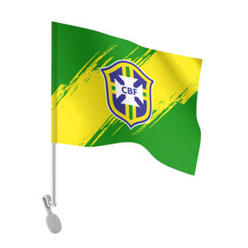 Флаг для автомобиля с принтом Бразилия в Белгороде, 100% полиэстер | Размер: 30*21 см | brasil | brazil | бразилия | бразильская сборная | сборная бразилии | сборная бразилии по футболу | сборные | форма | футбол | футбольные сборные | чемпиона | чемпионат мира