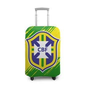Чехол для чемодана 3D с принтом Бразилия в Белгороде, 86% полиэфир, 14% спандекс | двустороннее нанесение принта, прорези для ручек и колес | brasil | brazil | бразилия | бразильская сборная | сборная бразилии | сборная бразилии по футболу | сборные | форма | футбол | футбольные сборные | чемпиона | чемпионат мира