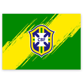 Поздравительная открытка с принтом Бразилия в Белгороде, 100% бумага | плотность бумаги 280 г/м2, матовая, на обратной стороне линовка и место для марки
 | brasil | brazil | бразилия | бразильская сборная | сборная бразилии | сборная бразилии по футболу | сборные | форма | футбол | футбольные сборные | чемпиона | чемпионат мира