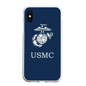 Чехол для iPhone XS Max матовый с принтом United States Marine Corps в Белгороде, Силикон | Область печати: задняя сторона чехла, без боковых панелей | u.s. army | u.s. navy | армия | морская пехота