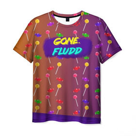 Мужская футболка 3D с принтом Gone.Fludd (art) 5 в Белгороде, 100% полиэфир | прямой крой, круглый вырез горловины, длина до линии бедер | fludd | gone | gone.fludd | mambl | rap | гон флад | кубик льда | мамбл | реп | сахарный человек