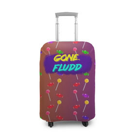 Чехол для чемодана 3D с принтом Gone.Fludd (art) 5 в Белгороде, 86% полиэфир, 14% спандекс | двустороннее нанесение принта, прорези для ручек и колес | fludd | gone | gone.fludd | mambl | rap | гон флад | кубик льда | мамбл | реп | сахарный человек
