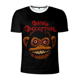 Мужская футболка 3D спортивная с принтом Dark Deception 1 в Белгороде, 100% полиэстер с улучшенными характеристиками | приталенный силуэт, круглая горловина, широкие плечи, сужается к линии бедра | dark | dark deception | deception | five night | fnaf | game | horror | дарк десепшен | игра