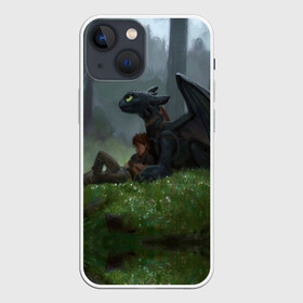 Чехол для iPhone 13 mini с принтом Верные друзья в Белгороде,  |  | dragon | how | to train | your | астрид | беззубик | викинги | всадник | дракон | как | ночная | олух | приручить | фурия | фэнтези