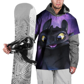 Накидка на куртку 3D с принтом ночная фурия в Белгороде, 100% полиэстер |  | Тематика изображения на принте: how to train your dragon | night fury | беззубик | дракон | как приручить дракона | ночная фурия