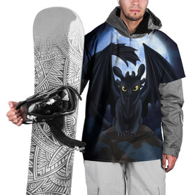 Накидка на куртку 3D с принтом ночная фурия в Белгороде, 100% полиэстер |  | how to train your dragon | night fury | беззубик | дракон | как приручить дракона | ночная фурия