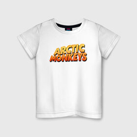 Детская футболка хлопок с принтом Arctic Monkeys в Белгороде, 100% хлопок | круглый вырез горловины, полуприлегающий силуэт, длина до линии бедер | британская | гараж | группа | инди рок | метал | постпанк | психоделический | ривайвл | рок | хай грин | электроник