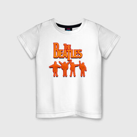 Детская футболка хлопок с принтом The Beatles  в Белгороде, 100% хлопок | круглый вырез горловины, полуприлегающий силуэт, длина до линии бедер | битлз | британская | группа | джон леннон | джордж харрисон | ливерпуль | пол маккартни | ринго старр | рок