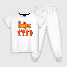 Детская пижама хлопок с принтом The Beatles в Белгороде, 100% хлопок |  брюки и футболка прямого кроя, без карманов, на брюках мягкая резинка на поясе и по низу штанин
 | битлз | британская | группа | джон леннон | джордж харрисон | ливерпуль | пол маккартни | ринго старр | рок