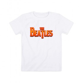Детская футболка хлопок с принтом The Beatles в Белгороде, 100% хлопок | круглый вырез горловины, полуприлегающий силуэт, длина до линии бедер | Тематика изображения на принте: битлз | британская | группа | джон леннон | джордж харрисон | ливерпуль | пол маккартни | ринго старр | рок