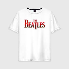 Женская футболка хлопок Oversize с принтом The Beatles в Белгороде, 100% хлопок | свободный крой, круглый ворот, спущенный рукав, длина до линии бедер
 | битлз | британская | группа | джон леннон | джордж харрисон | ливерпуль | пол маккартни | ринго старр | рок