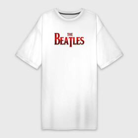 Платье-футболка хлопок с принтом The Beatles в Белгороде,  |  | битлз | британская | группа | джон леннон | джордж харрисон | ливерпуль | пол маккартни | ринго старр | рок