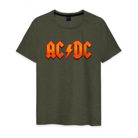 Мужская футболка хлопок с принтом AC/DC в Белгороде, 100% хлопок | прямой крой, круглый вырез горловины, длина до линии бедер, слегка спущенное плечо. | Тематика изображения на принте: австралийская | ангус янг | блюз | группа | малькольм янг | рок | рок н ролл | стиви янг | хард