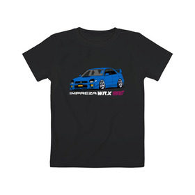 Детская футболка хлопок с принтом Subaru Impreza WRX STI (GD) в Белгороде, 100% хлопок | круглый вырез горловины, полуприлегающий силуэт, длина до линии бедер | impreza wrx sti | subaru | subaru impreza | subaru impreza wrx sti | wrx sti