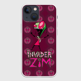 Чехол для iPhone 13 mini с принтом Захватчик Зим (1) в Белгороде,  |  | invader | invader zim | zim | захват | захватчик зим | зим | мультфильм | нло | пришелец