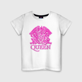 Детская футболка хлопок с принтом Queen  в Белгороде, 100% хлопок | круглый вырез горловины, полуприлегающий силуэт, длина до линии бедер | queen | богемская рапсодия | брайан мэи | британская | группа | королева | роджер тейлор | рок | фредди меркьюри