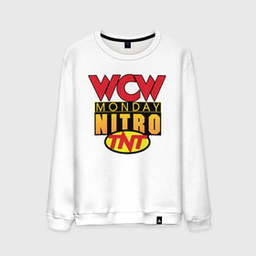 Мужской свитшот хлопок с принтом WCW Monday Night Nitro в Белгороде, 100% хлопок |  | nitro | wcw | wrestling | рестлинг