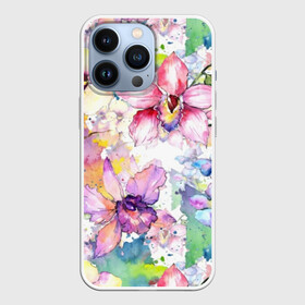 Чехол для iPhone 13 Pro с принтом Цветы в Белгороде,  |  | art | bright | colors | drops | field | flowers | painting | splashes | watercolor | акварель | брызги | живопись | искусство | капли | полевые | цвета | цветы | яркие