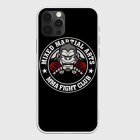 Чехол для iPhone 12 Pro Max с принтом MMA в Белгороде, Силикон |  | animal | athlet | club | cool | emblem | extreme | fighter | fighting | gorilla | logo | mma | sign | sport | stars | text | атлет | боец | бойцовский | горилла | единоборства | животное | звезды | знак | клуб | крутой | логотип | надпись | перчатки | при