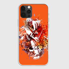 Чехол для iPhone 12 Pro Max с принтом Хоккей в Белгороде, Силикон |  | abstraction | art | athlete | blots | bright | colors | drops | helmet | hockey | hockey player | mask | splashes | sport | stick | uniform | абстракция | брызги | искусство | капли | клюшка | кляксы | маска | спорт | спортсмен | форма | хоккеист | хоккей