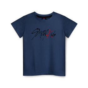Детская футболка хлопок с принтом Stray Kids в Белгороде, 100% хлопок | круглый вырез горловины, полуприлегающий силуэт, длина до линии бедер | k pop | stray kids | stray kids группа | stray kids участники | stray kids фото