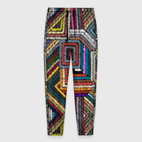 Мужские брюки 3D с принтом Этнический орнамент в Белгороде, 100% полиэстер | манжеты по низу, эластичный пояс регулируется шнурком, по бокам два кармана без застежек, внутренняя часть кармана из мелкой сетки | bright | carpet | colors | embroidery | ethnic | fashion | geometric | national | ornament | pattern | style | thread | вышивка | геометрический | ковер | мода | национальная | нитки | орнамент | стиль | узор | цвета | этнический | яркие