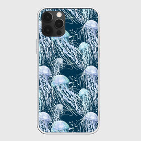 Чехол для iPhone 12 Pro Max с принтом Медузы в Белгороде, Силикон |  | bubbles | cant | depth | dome | float | flock | jellyfish | long | mirror | sea | shimmer | tails | transparent | water | вода | глубина | длинные | зеркальное | косяк | купол | медузы | мерцание | море | плывут | прозрачные | пузыри | стая | хвосты