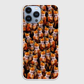 Чехол для iPhone 13 Pro Max с принтом Упоротые лисы в Белгороде,  |  | fox | животные | лис | лиса | лисичка | мем | паттрен | рыжий | толпа | упортый | фыр фыр