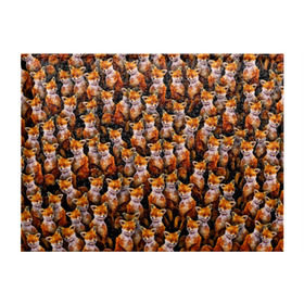Обложка для студенческого билета с принтом Упоротые лисы в Белгороде, натуральная кожа | Размер: 11*8 см; Печать на всей внешней стороне | fox | животные | лис | лиса | лисичка | мем | паттрен | рыжий | толпа | упортый | фыр фыр