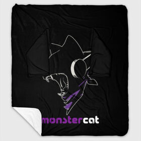 Плед с рукавами с принтом Monstercat в Белгороде, 100% полиэстер | Закругленные углы, все края обработаны. Ткань не мнется и не растягивается. Размер 170*145 | monstercat | клуб | клубная музыка | кот | котенок | кошка | лейбл | монстар | монстар кет | монстер | музыка | танцевальная музыка | электронная | электронная музыка