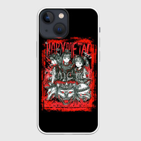 Чехол для iPhone 13 mini с принтом babymetal anime в Белгороде,  |  | black | metall | аниме | бэбиметал | волки | девочки | рамка | рок | тяжелаямузыка | тянки